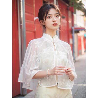 新中式国风防晒斗篷披肩