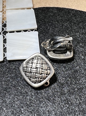 925银耳夹欧美孤品古董首饰vintage耳饰中古饰品