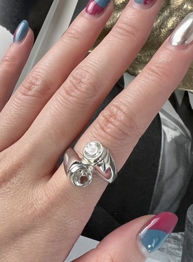 Espo设计师品牌银饰925银戒指纯银戒指vintage古董首饰14号戒指