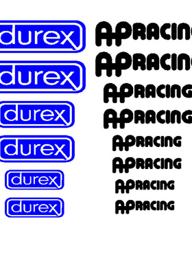 APracing专用于刹车鲍鱼杜蕾斯卡钳贴纸卡钳贴纸8张包邮车身字母