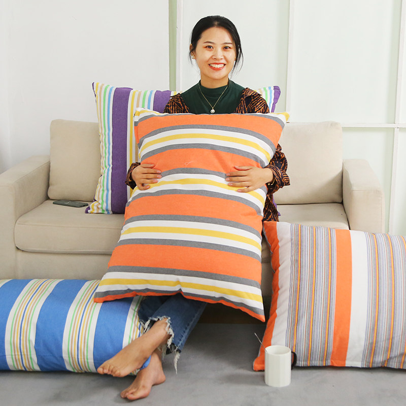 条纹抱枕套沙发靠枕大枕头靠背套客厅靠垫定制粗布抱枕长方形枕套,居家布艺,靠垫/抱枕,淘宝优惠券,粉丝福利购,淘宝优惠卷