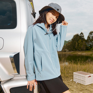 户外软壳冲锋衣女单层防水防风加绒加厚情侣款进藏徒步登山外套男