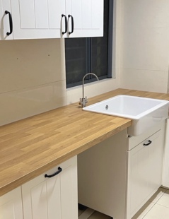 国内代购宜家萨林厨房操作台面层压板防水工作台小型岛台仿橡木