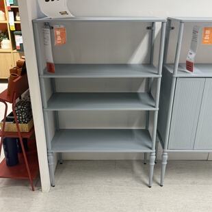 新品宜家代购索格麦斯搁架单元置物架收纳架阳台花架北欧淡蓝灰色