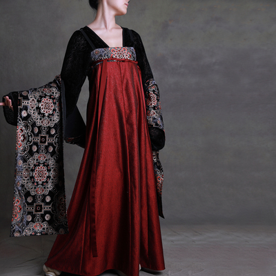 【子后•九寰朱阙】秋季新品唐制仿法门寺披衫改良八破裙四件套