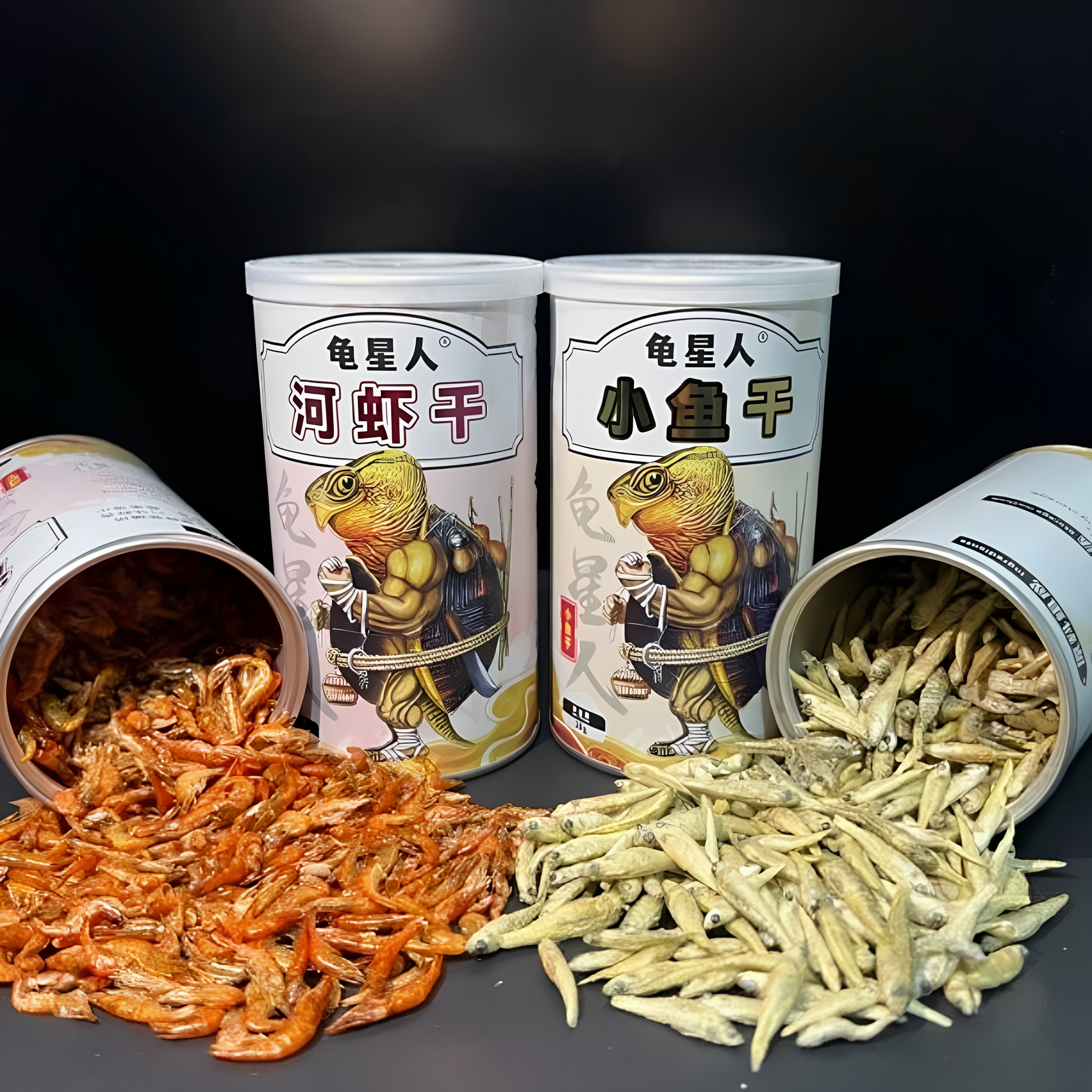 龟星人虾干无盐淡水烘干虾乌龟挑食开食补钙虾青素增色防软壳腐甲