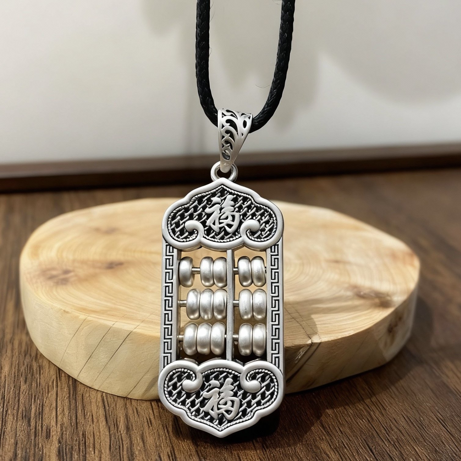 999足银复古算盘吊坠手工雕刻算盘珠子项链可转动挂件配件毛衣链,饰品/流行首饰/时尚饰品新,银饰吊坠,淘宝优惠券,粉丝福利购,淘宝优惠卷