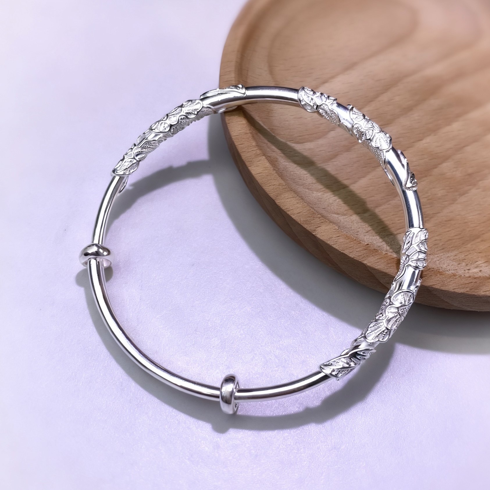 999足银繁花似锦手镯实心推拉古风镯子送女朋友新款情人节礼物,饰品/流行首饰/时尚饰品新,银饰手镯,淘宝优惠券,粉丝福利购,淘宝优惠卷