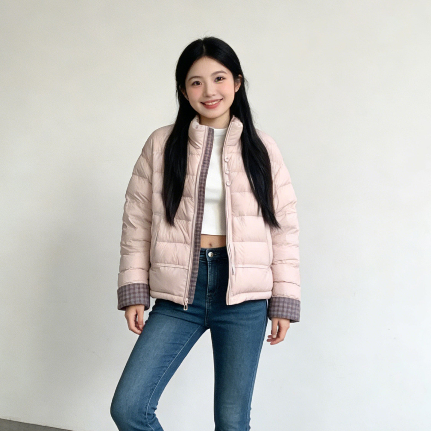 300斤特大码胖mm立领格纹拼接棉服女冬季加厚保暖百搭小个子外套,女装/女士精品,大码棉服,淘宝优惠券,粉丝福利购,淘宝优惠卷