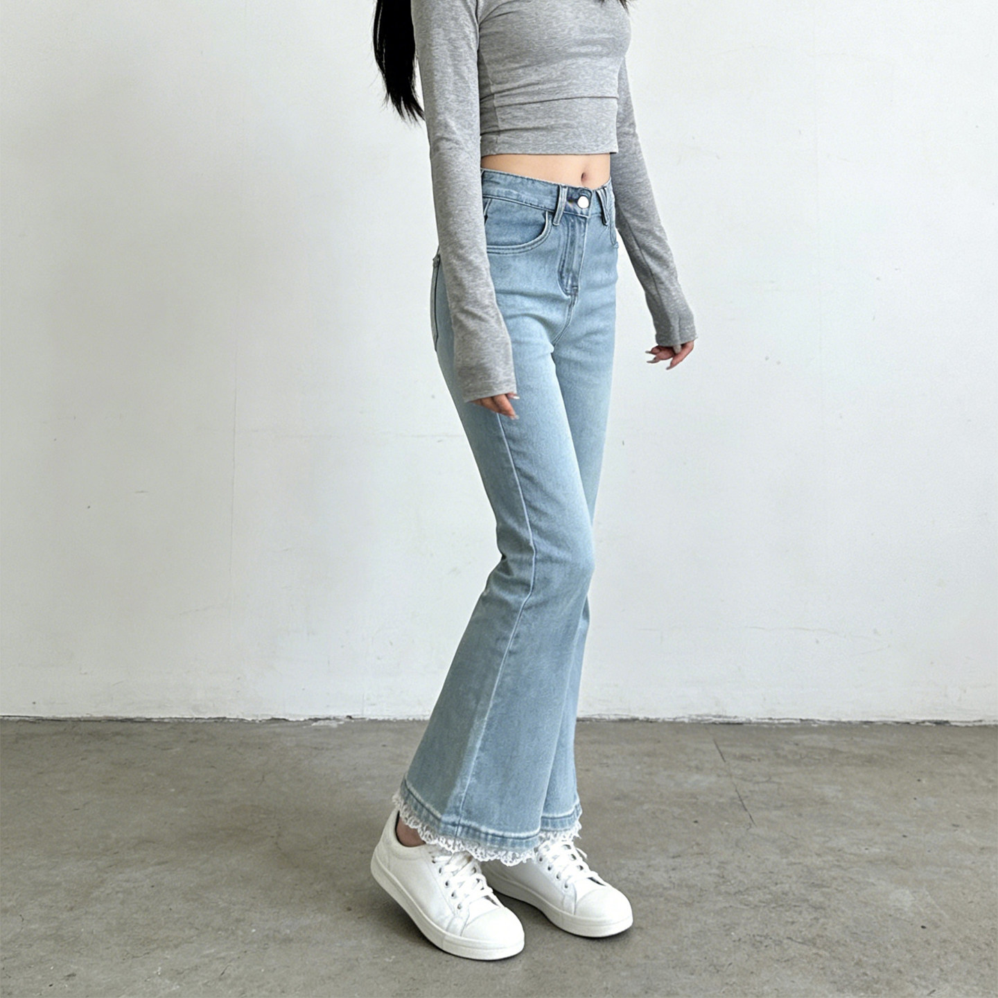 2026春夏大码胖mm高腰微喇弹力牛仔裤女宽松直筒阔腿九分马蹄裤子,女装/女士精品,大码裤装,淘宝优惠券,粉丝福利购,淘宝优惠卷