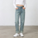 女九分显瘦小个子阔腿裤 2026春夏大码 胖mm复古高腰直筒弹力牛仔裤