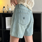 宽松a字裤 300斤大码 女胖mm夏季 小个子显瘦五分裤 韩版 阔腿牛仔短裤