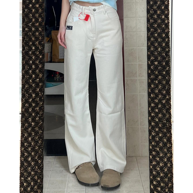 300斤大码胖mm时尚刺绣标街头感直筒牛仔裤女百搭拽酷阔腿拖地裤,女装/女士精品,大码裤装,淘宝优惠券,粉丝福利购,淘宝优惠卷