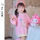 女童宝宝甜美可爱卡通卫衣裙套装 薇爷原创设计 奶瓶兔卫衣裙