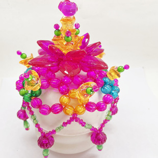 手工斋菜花串珠diy手工南方拜佛供碗供盘点缀花果盘斋菜花材料