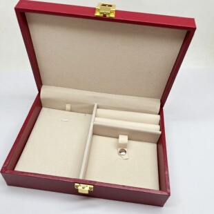 新款婚庆三金首饰盒戒指项链手镯盒高档四金包装盒珠宝收纳五件套