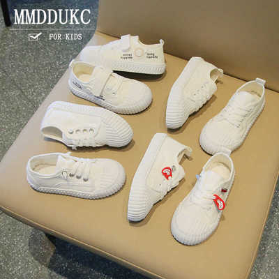 男女儿童节演出六一小白鞋帆布鞋