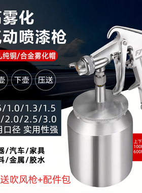 气动喷漆枪高雾化金属喷枪汽车油漆喷枪空压机喷壶小型修补喷枪新
