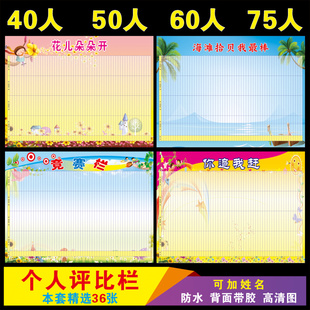 学校中小学生幼儿园班级个人小组评比栏竞赛栏积分表教室布置墙贴