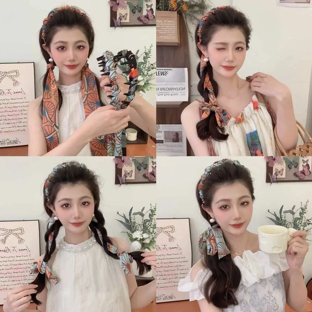 韩国新款飘带发箍女高级感
