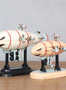 二战苏联红警基洛夫飞艇模型8090年代怀旧创意酒吧橱窗装饰品摆件