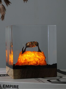 暗黑力量魔戒指环王悬浮山丘火焰山小夜灯氛围灯床头灯摆件礼物