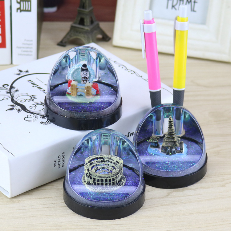 著名建筑伦敦塔入油插筒车载摆件