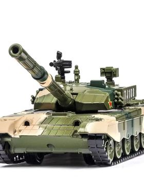 经典豹2/虎式坦克合金军事模型声光儿童玩具生日礼物桌面摆件礼物
