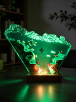 Underwater world, ocean manta rays, sea turtles, jellyfish, ambient lights, night lights, resin handicrafts, desktop creative gifts thumbnail 4