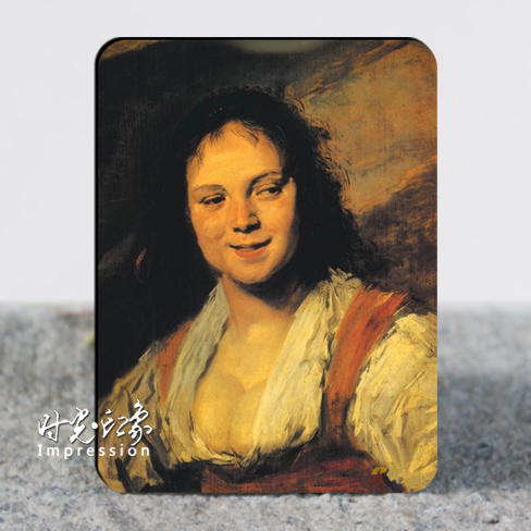 哈尔斯油画作品 吉普赛女朗 冰箱贴 创意外贸出口家居装饰品磁贴