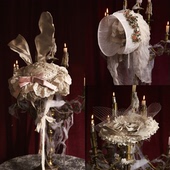 诗匣法式 血液供给原创 爱神 洛可可优雅设计兔耳帽圆顶帽子配饰