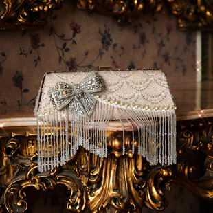 血液供给原创 重工闪钻蝴蝶结晚宴手拿包晚宴圣诞节 斯拉夫千金