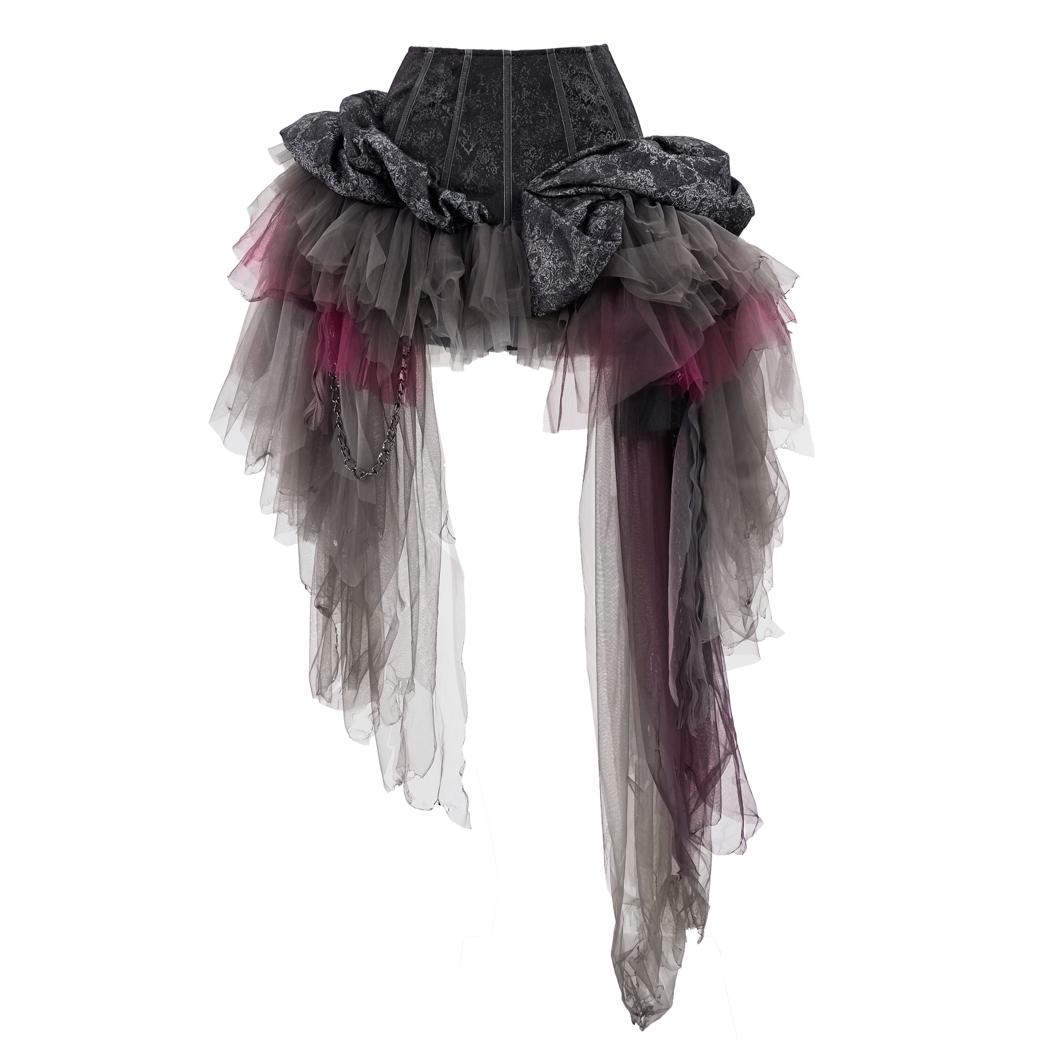 thumbnail for Blood Supply Original ◆ Gift of the Dead: Gothic dark mesh irregular skirt for Halloween autumn