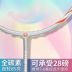 全碳素羽毛球拍超轻4u7u8U进攻单拍攻守兼备碳纤维高性能专业球拍