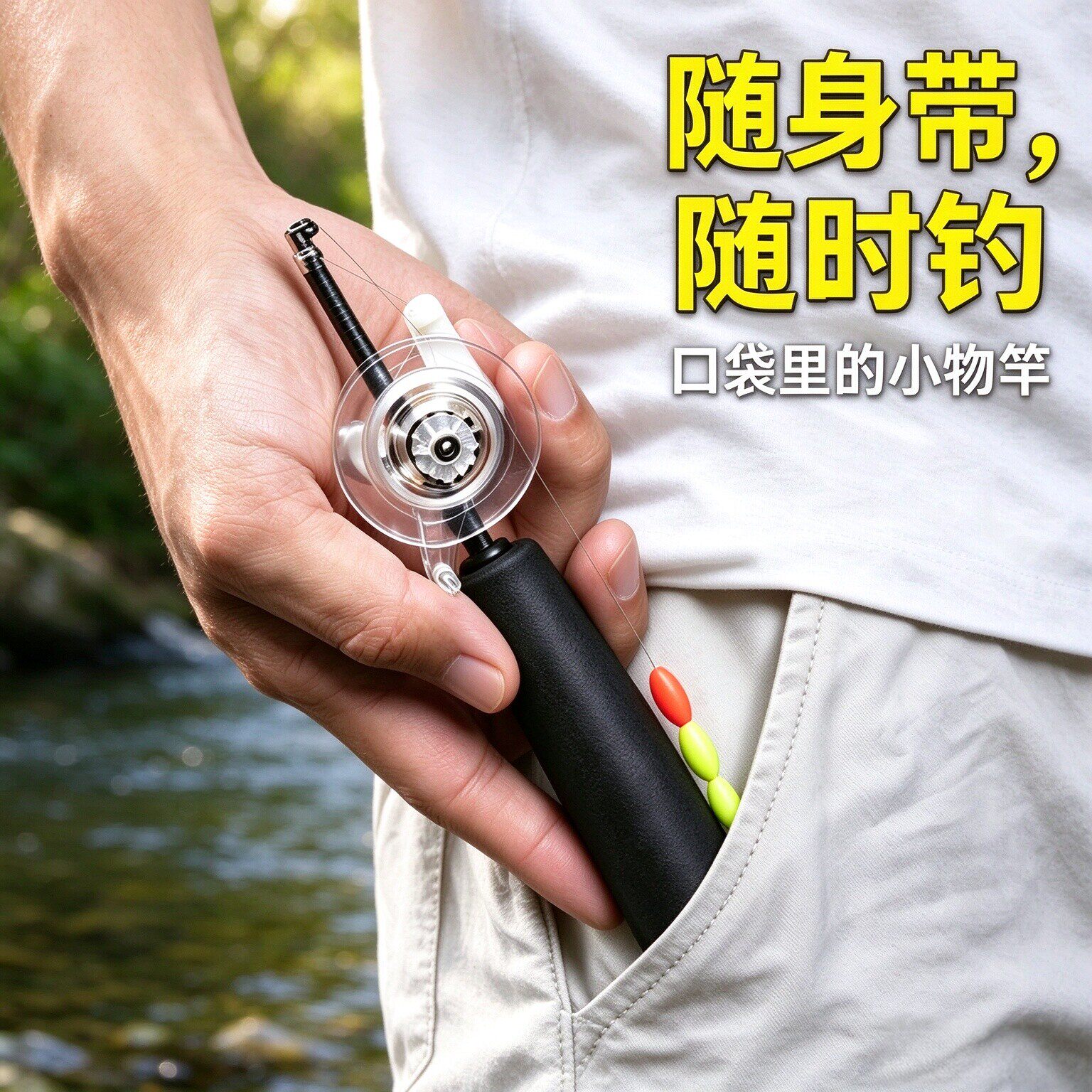 小物钓鱼竿溪流野钓专用套装儿童新手入门口袋迷你便携鱼竿小手杆