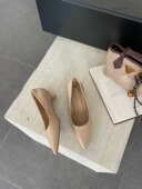 602 1法式 高端定制款 夏雪儿官方正品 漆皮裸色净版 尖头细跟浅口单