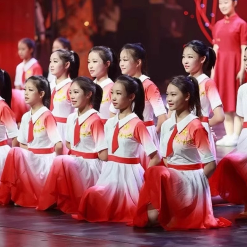 六一儿童节合唱演出服小学生歌唱祖国朗诵演讲比赛大合唱团表演服