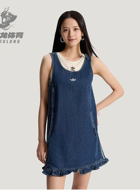 阿迪达斯Adidas三叶草女款迪士尼联名款无袖连衣裙KY8323 KY8324