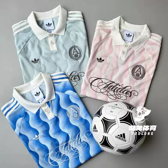 Adidas Trefoil Football Style Polo Collar T-Shirt Summer Unisex 26 Styles Short-Sleeve Top Kx1256