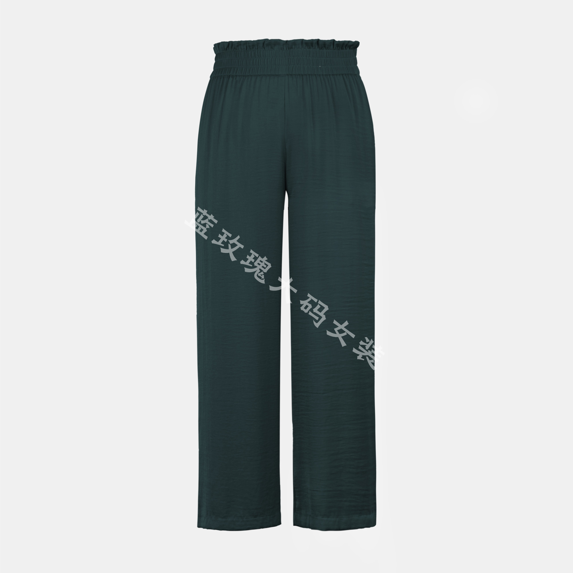 孤品秒杀 客供软糯气流纺女士花苞弹力腰围直筒裤休闲长裤