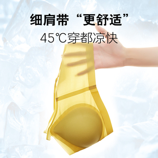 美背内衣夏季薄款女大胸显小无痕超薄夏文胸小胸聚拢抹胸夏天胸罩