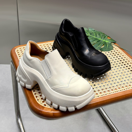 英伦风懒人休闲松糕单鞋乐福鞋女