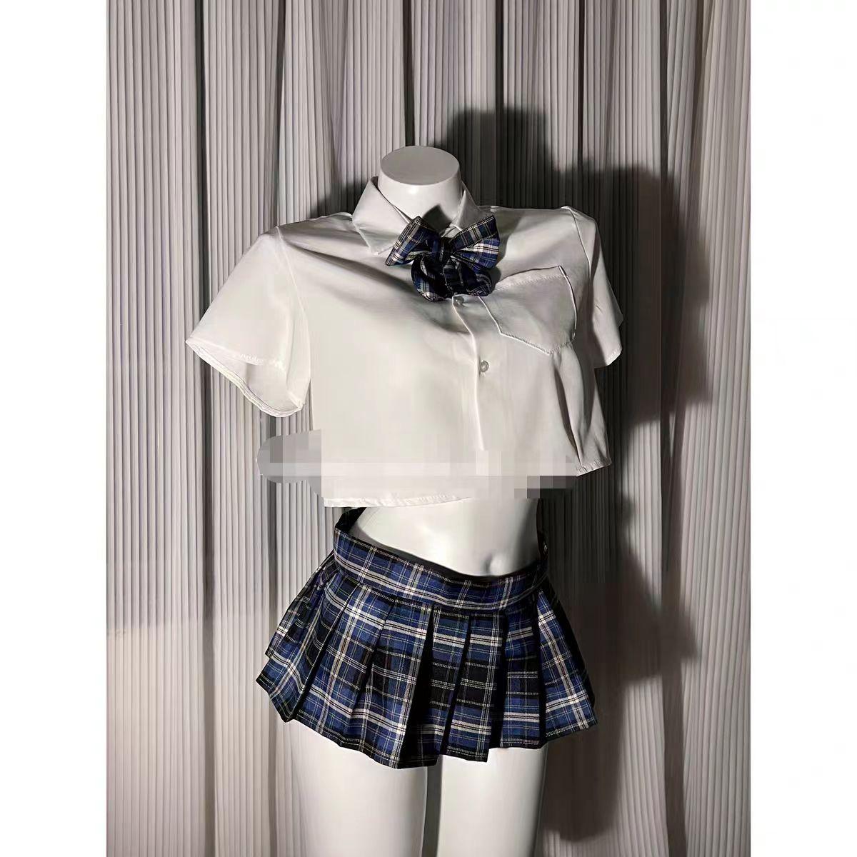 学生套装学院风百褶裙jk制服套装纯欲少女校园风格子少女制服套装