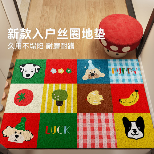 丝圈卡通防滑除尘耐脏入户门垫