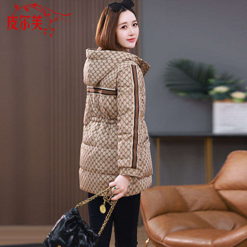 加厚保暖羽绒服中长款收腰女