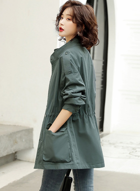 英伦风bf风衣女中长款2026春秋新款潮宽松chic小个子工装外套大码