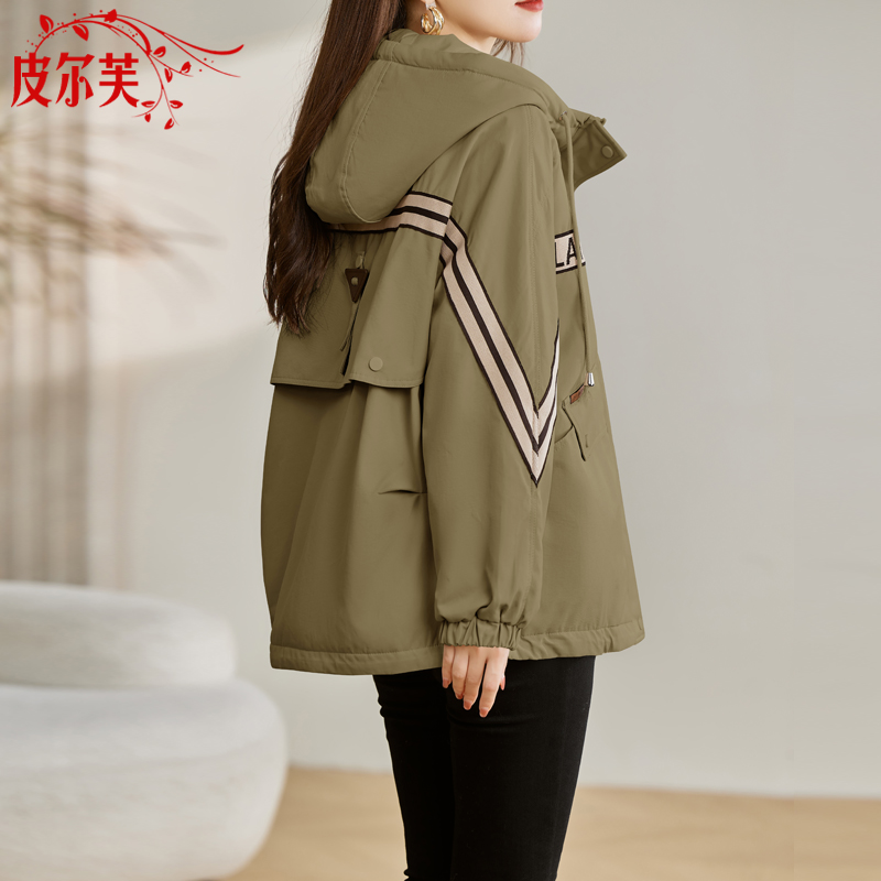 加绒加厚工装派克服女士冬季