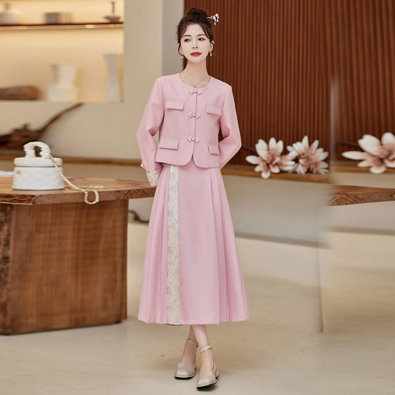 两件套刺绣女装新中式套装