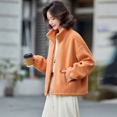 冬新款颗粒绒外套加厚棉服