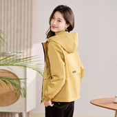 工装 宽松休闲小个子夹克上衣 连帽风衣短款 外套女春秋2025新款 时尚